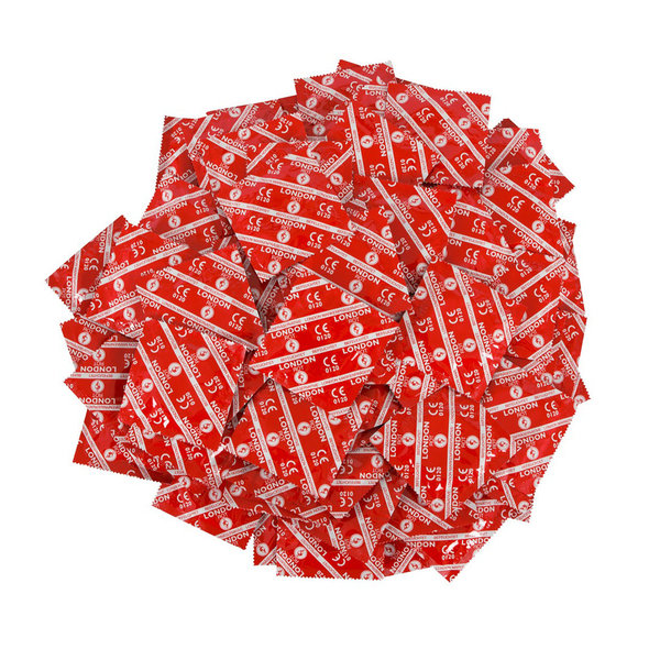 LONDON feucht Rot Kondome 100er