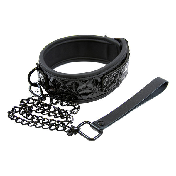 Sinful COLLAR with leash • Black