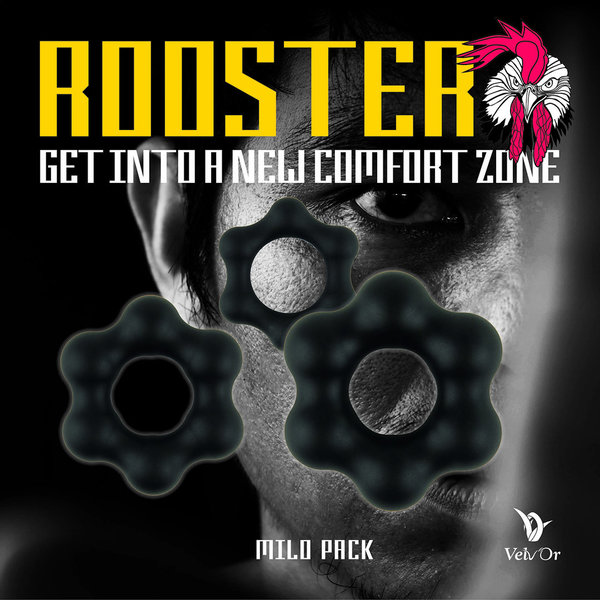 Velv'or Rooster MILO Pack Set of Robust Cock Rings