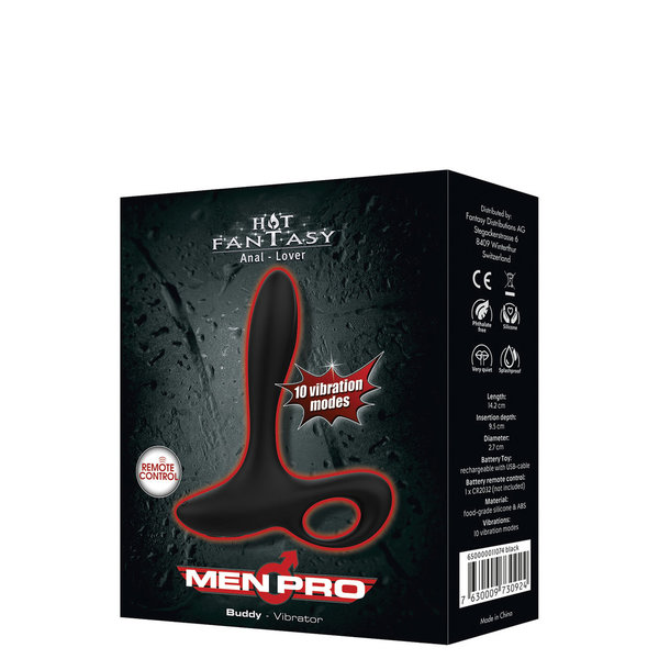 Hot Fantasy Men Pro BUDDY Prostatavibrator Schwarz