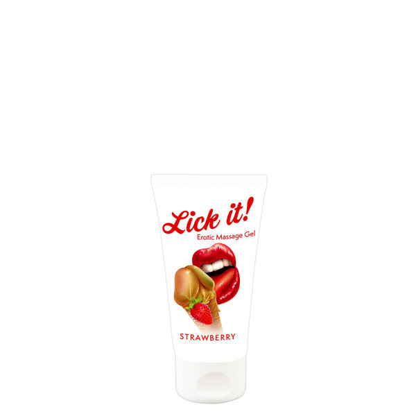 LICK IT Strawberry Erotic Massage Gel 50 ml