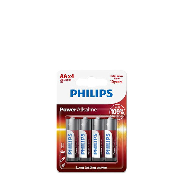 Philips POWER ALKALINE AA-Batterien 4er